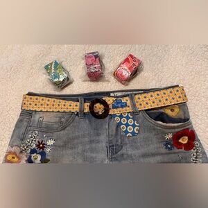 Vera Bradley reversible belt lot bundle blue green pink floral NWT quilt belts